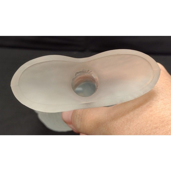 Mid Century Frosted Glass Vintage Koi single Candlestick Holder - Picture 4 of 6